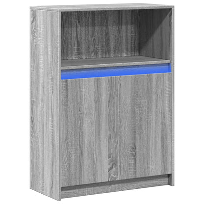 Skjenk Sonoma Grå med LED 72x34x100 cm