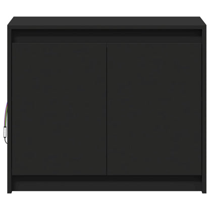 Skjenk Svart med LED 72x34x61 cm
