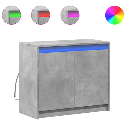 Skjenk Betonggrå med LED 72x34x61 cm