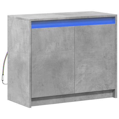 Skjenk Betonggrå med LED 72x34x61 cm