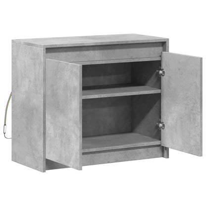 Skjenk Betonggrå med LED 72x34x61 cm