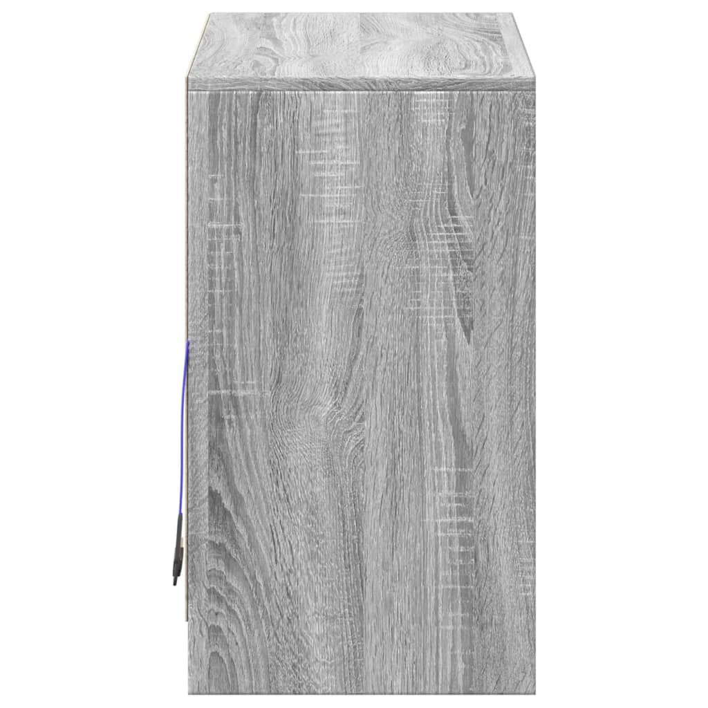 Skjenk Sonoma Grå med LED 72x34x61 cm