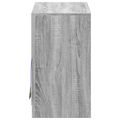 Skjenk Sonoma Grå med LED 72x34x61 cm