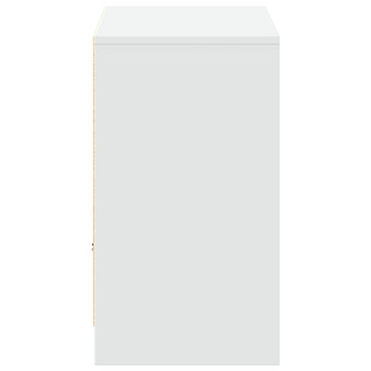 TV-Møbel Hvit TV-benk med LED 91x34x61 cm