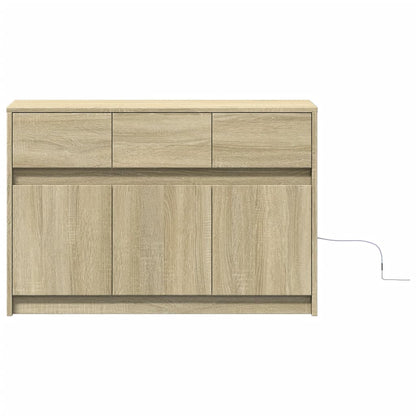 TV-Møbel Sonoma Eik TV-benk med LED 91x34x61 cm