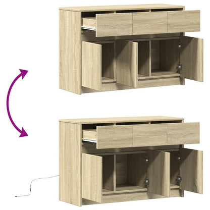 TV-Møbel Sonoma Eik TV-benk med LED 91x34x61 cm