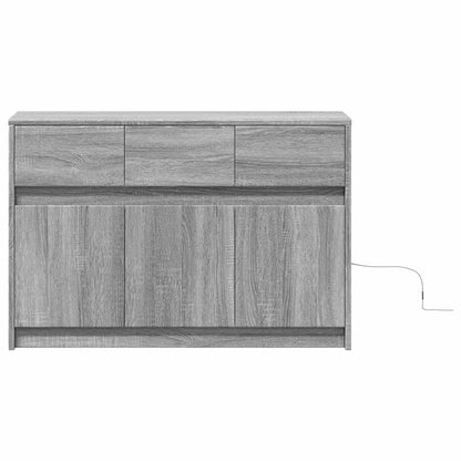 TV-Møbel Sonoma Grå TV-benk med LED 91x34x61 cm