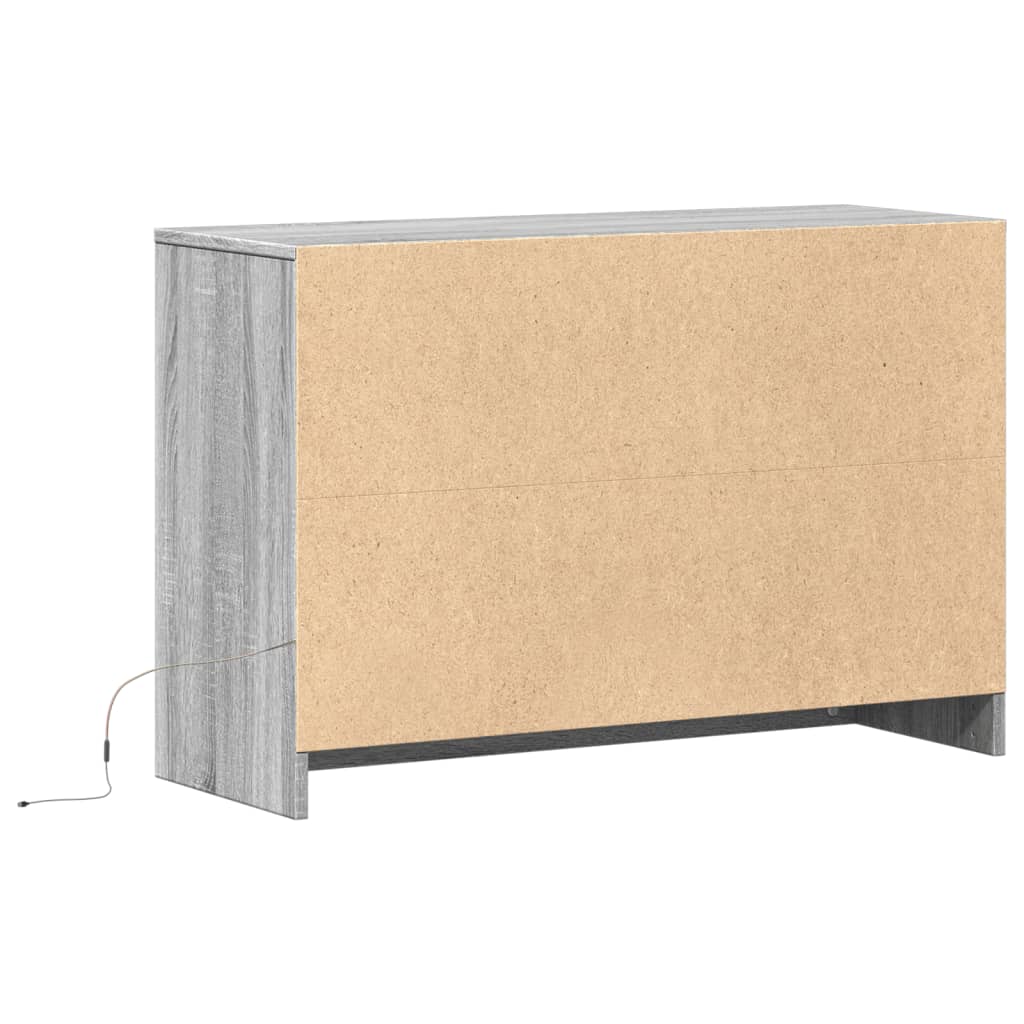 TV-Møbel Sonoma Grå TV-benk med LED 91x34x61 cm