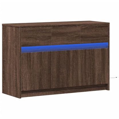 TV-Møbel Brun Eik TV-benk med LED 91x34x61 cm