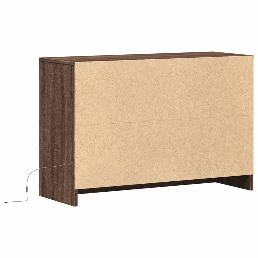 TV-Møbel Brun Eik TV-benk med LED 91x34x61 cm