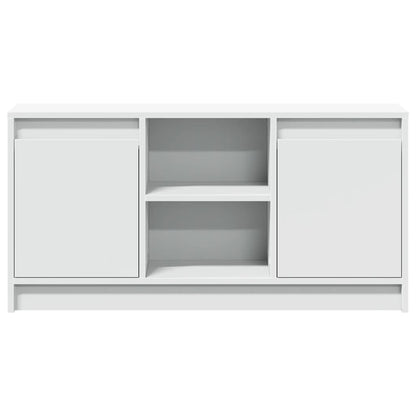 TV-Møbel Hvit TV-benk med LED 100x34x50 cm