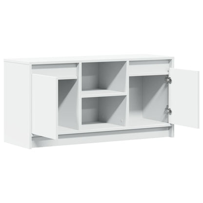 TV-Møbel Hvit TV-benk med LED 100x34x50 cm
