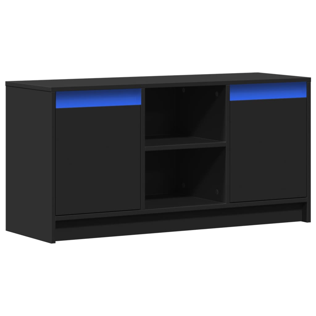 TV-Møbel Svart TV-benk med LED 100x34x50 cm