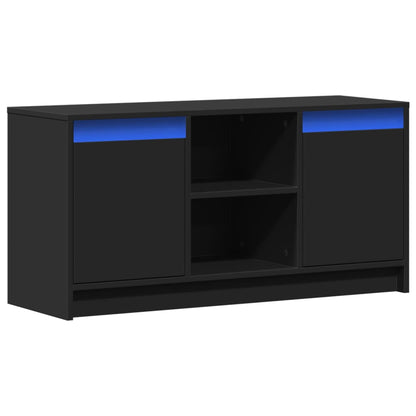 TV-Møbel Svart TV-benk med LED 100x34x50 cm