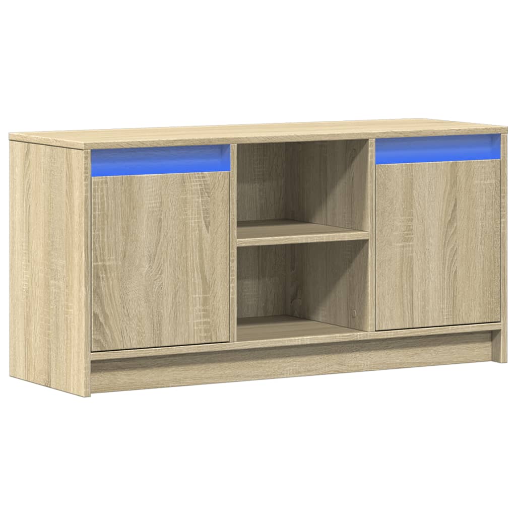TV-Møbel Sonoma Eik TV-benk med LED 100x34x50 cm