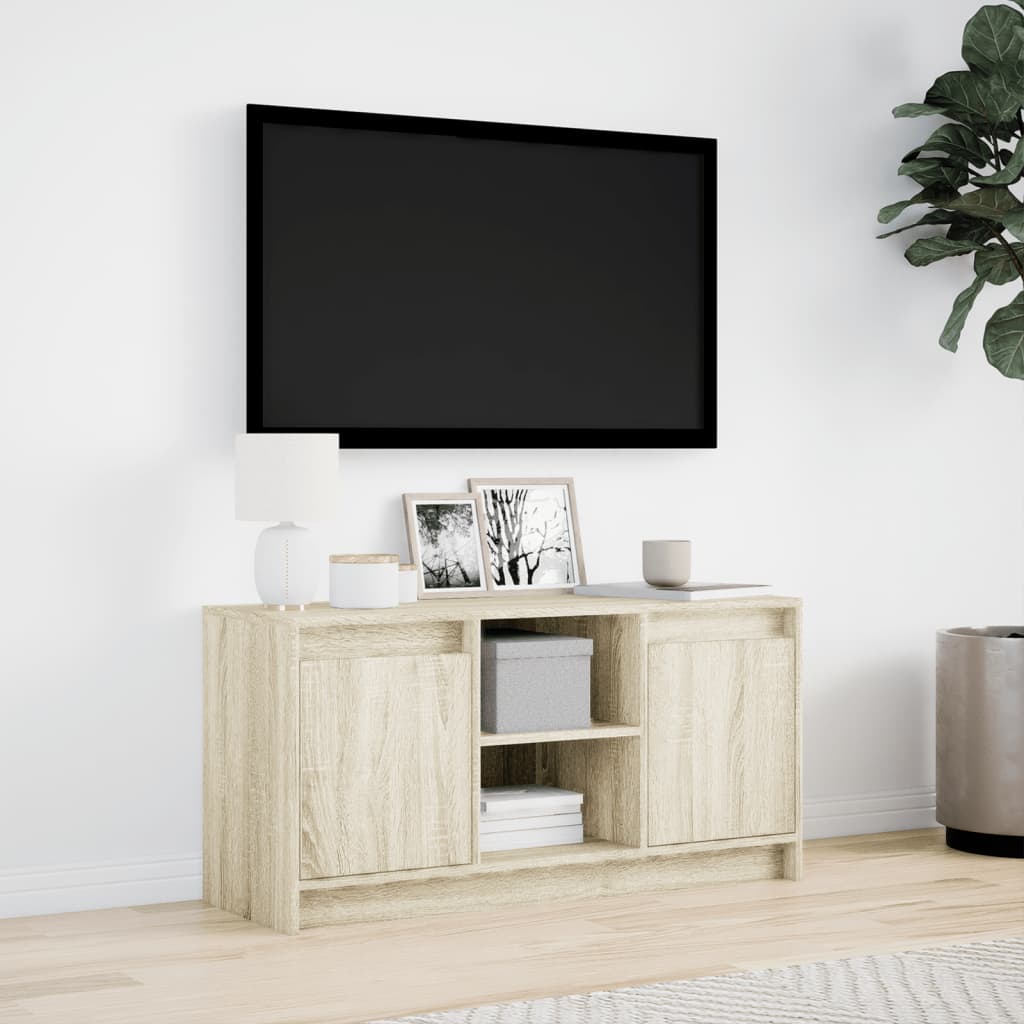TV-Møbel Sonoma Eik TV-benk med LED 100x34x50 cm