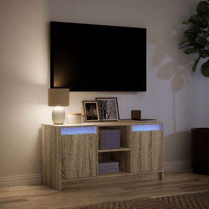 TV-Møbel Sonoma Eik TV-benk med LED 100x34x50 cm