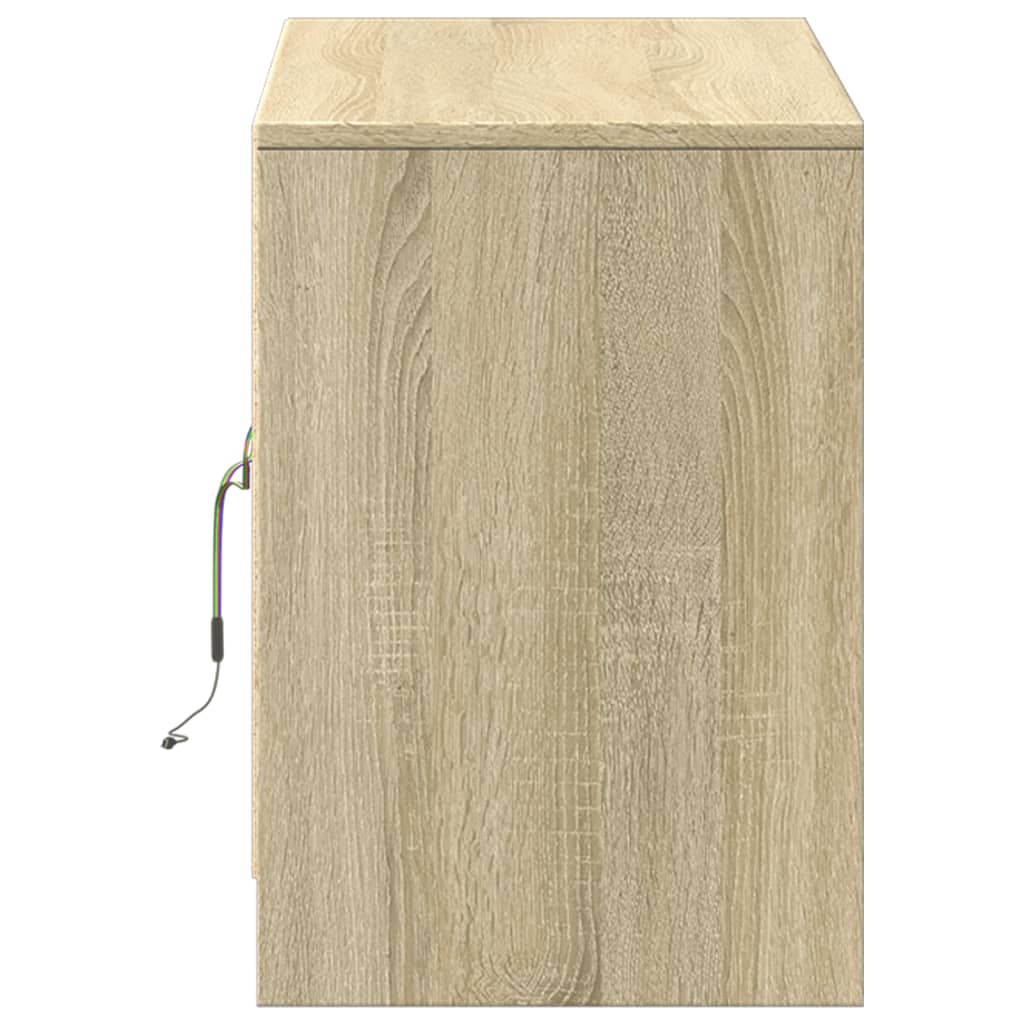 TV-Møbel Sonoma Eik TV-benk med LED 100x34x50 cm