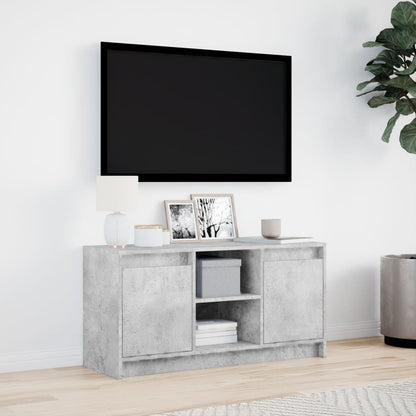 TV-Møbel Betonggrå TV-benk med LED 100x34x50 cm