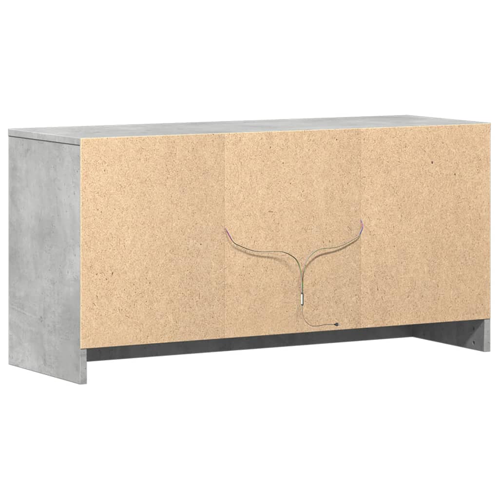TV-Møbel Betonggrå TV-benk med LED 100x34x50 cm