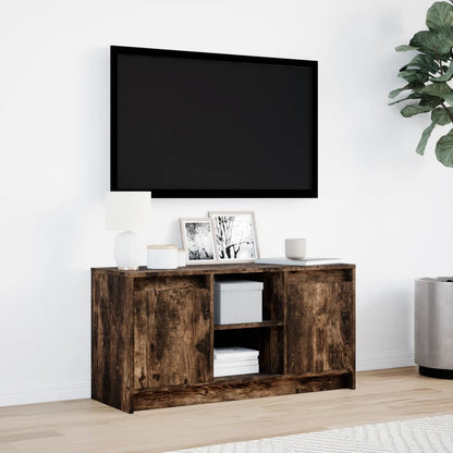 TV-Møbel Røkt EikTV-benk med LED 100x34x50 cm