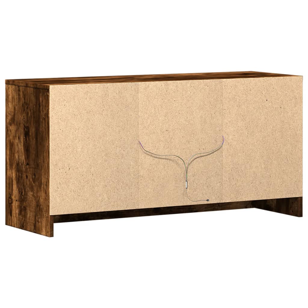 TV-Møbel Røkt EikTV-benk med LED 100x34x50 cm