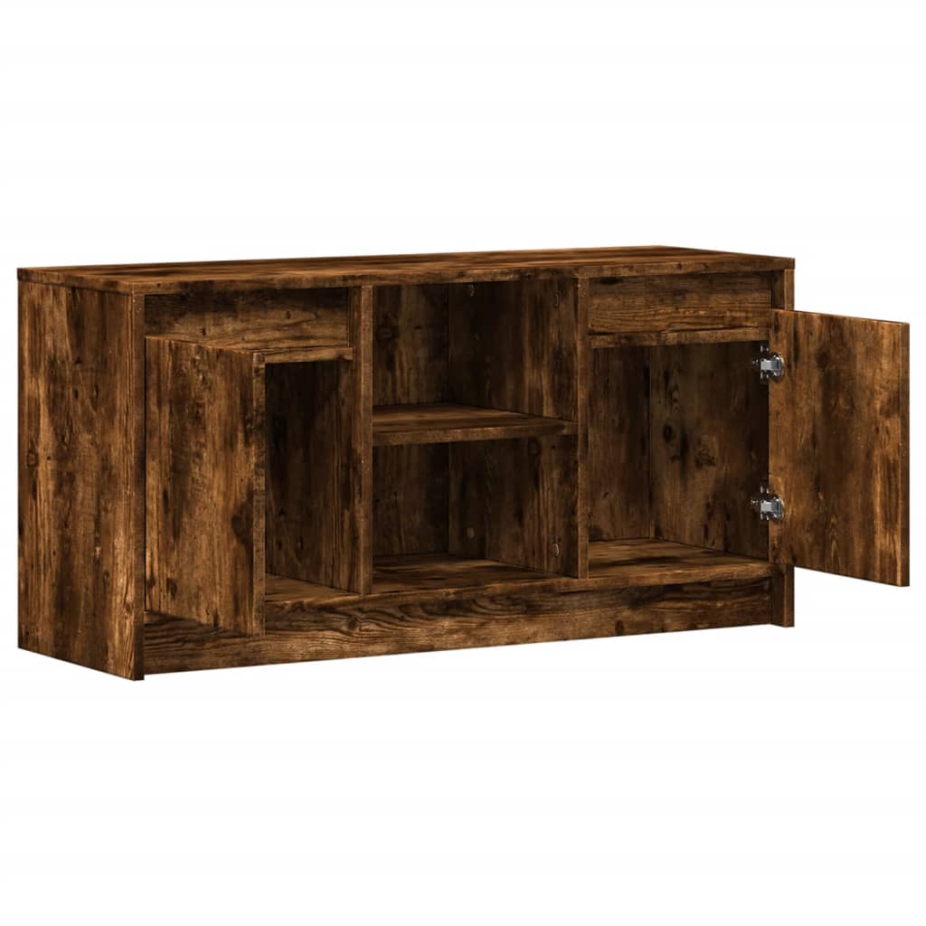 TV-Møbel Røkt EikTV-benk med LED 100x34x50 cm