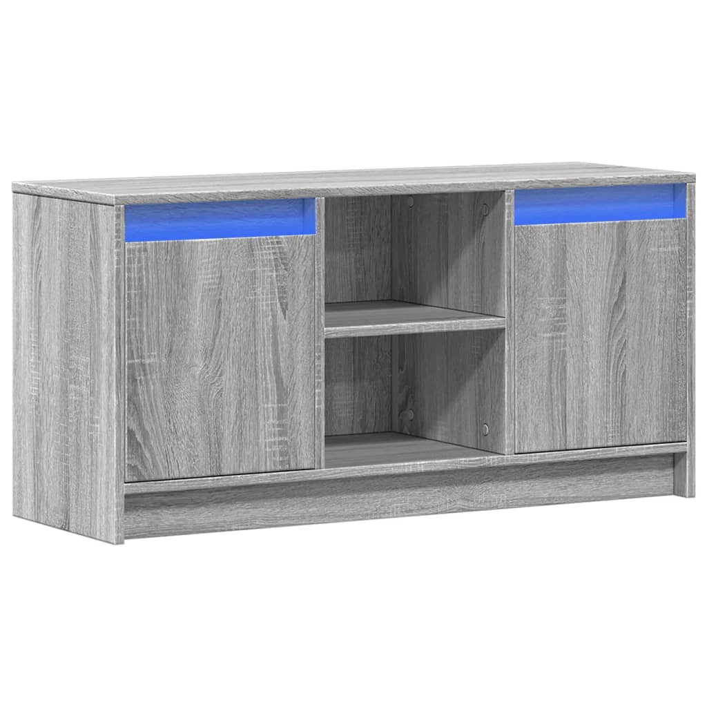 TV-Møbel Sonoma Grå TV-benk med LED 100x34x50 cm