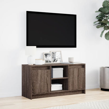 TV-Møbel Brun Eik TV-benk med LED 100x34x50 cm