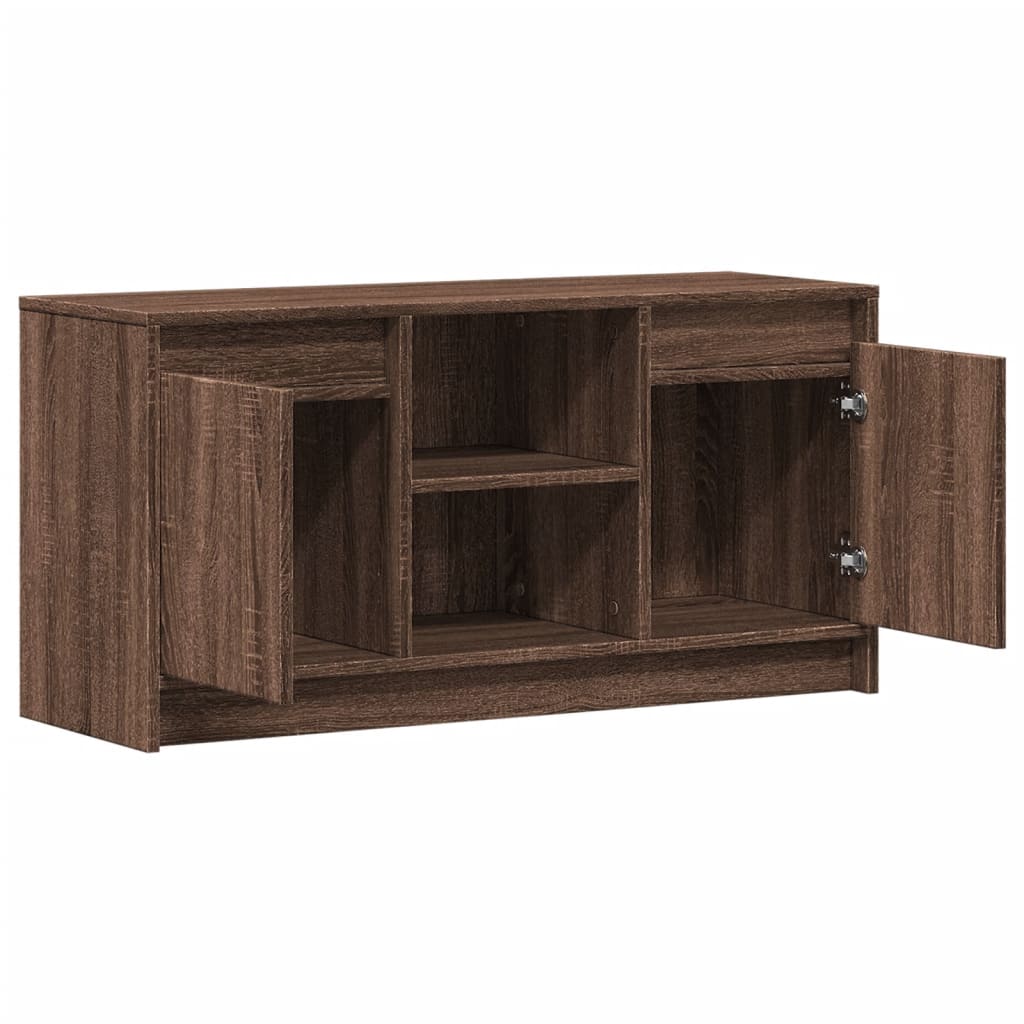 TV-Møbel Brun Eik TV-benk med LED 100x34x50 cm