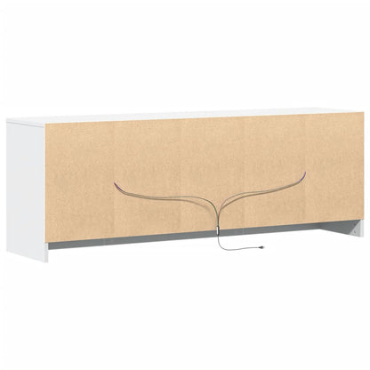 TV-Møbel Hvit TV-benk med LED 139,5x34x50 cm