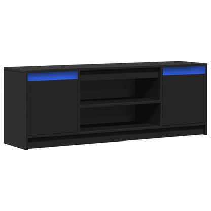 TV-Møbel Svart TV-benk med LED 139,5x34x50 cm