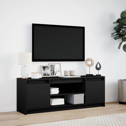 TV-Møbel Svart TV-benk med LED 139,5x34x50 cm