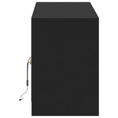 TV-Møbel Svart TV-benk med LED 139,5x34x50 cm