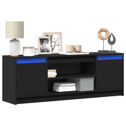 TV-Møbel Svart TV-benk med LED 139,5x34x50 cm