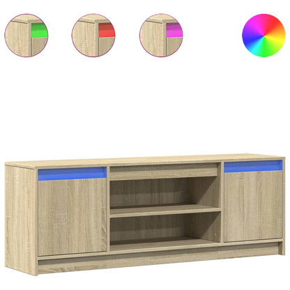 TV-Møbel Sonoma Eik TV-benk med LED 139,5x34x50 cm