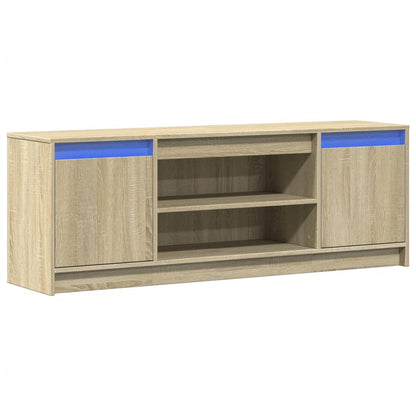 TV-Møbel Sonoma Eik TV-benk med LED 139,5x34x50 cm