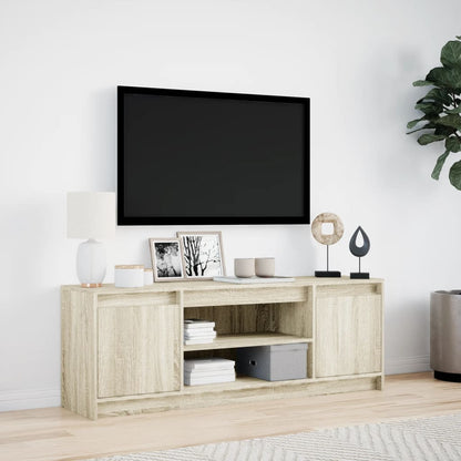 TV-Møbel Sonoma Eik TV-benk med LED 139,5x34x50 cm