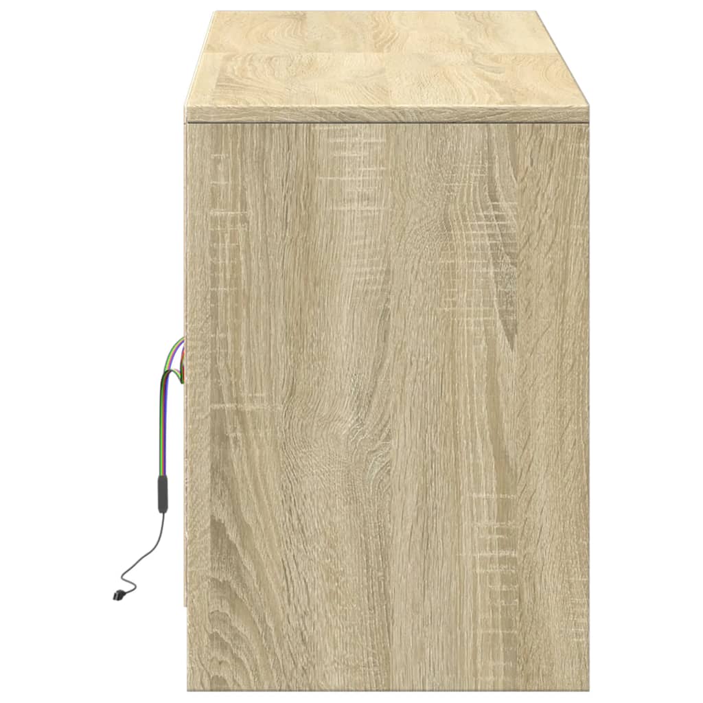 TV-Møbel Sonoma Eik TV-benk med LED 139,5x34x50 cm