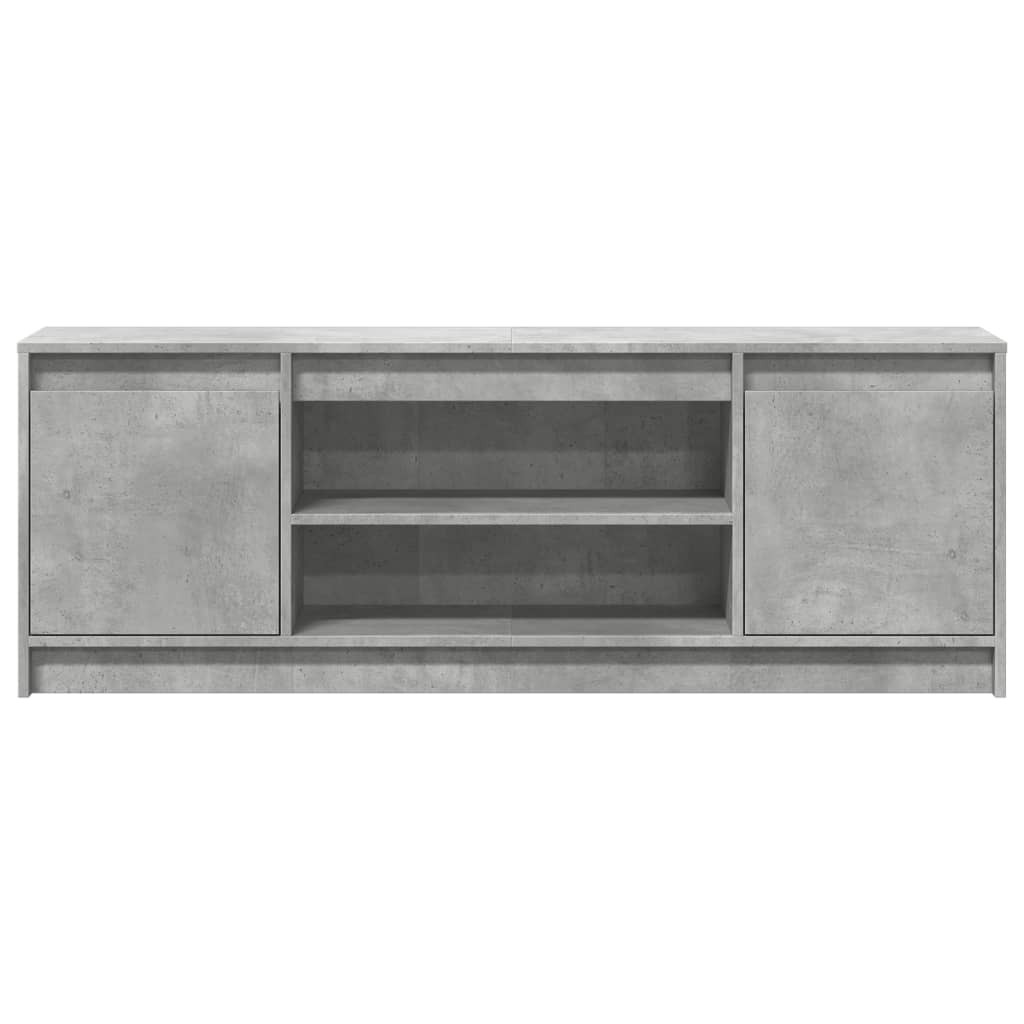 TV-Møbel Betonggrå TV-benk med LED 139,5x34x50 cm