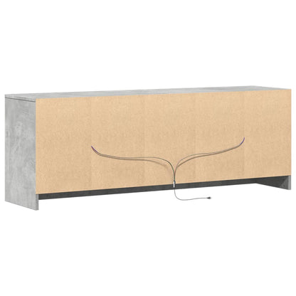TV-Møbel Betonggrå TV-benk med LED 139,5x34x50 cm