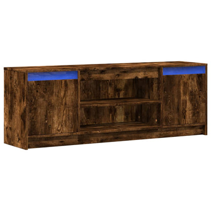 TV-Møbel Røkt EikTV-benk med LED 139,5x34x50 cm