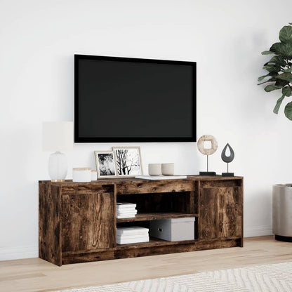 TV-Møbel Røkt EikTV-benk med LED 139,5x34x50 cm