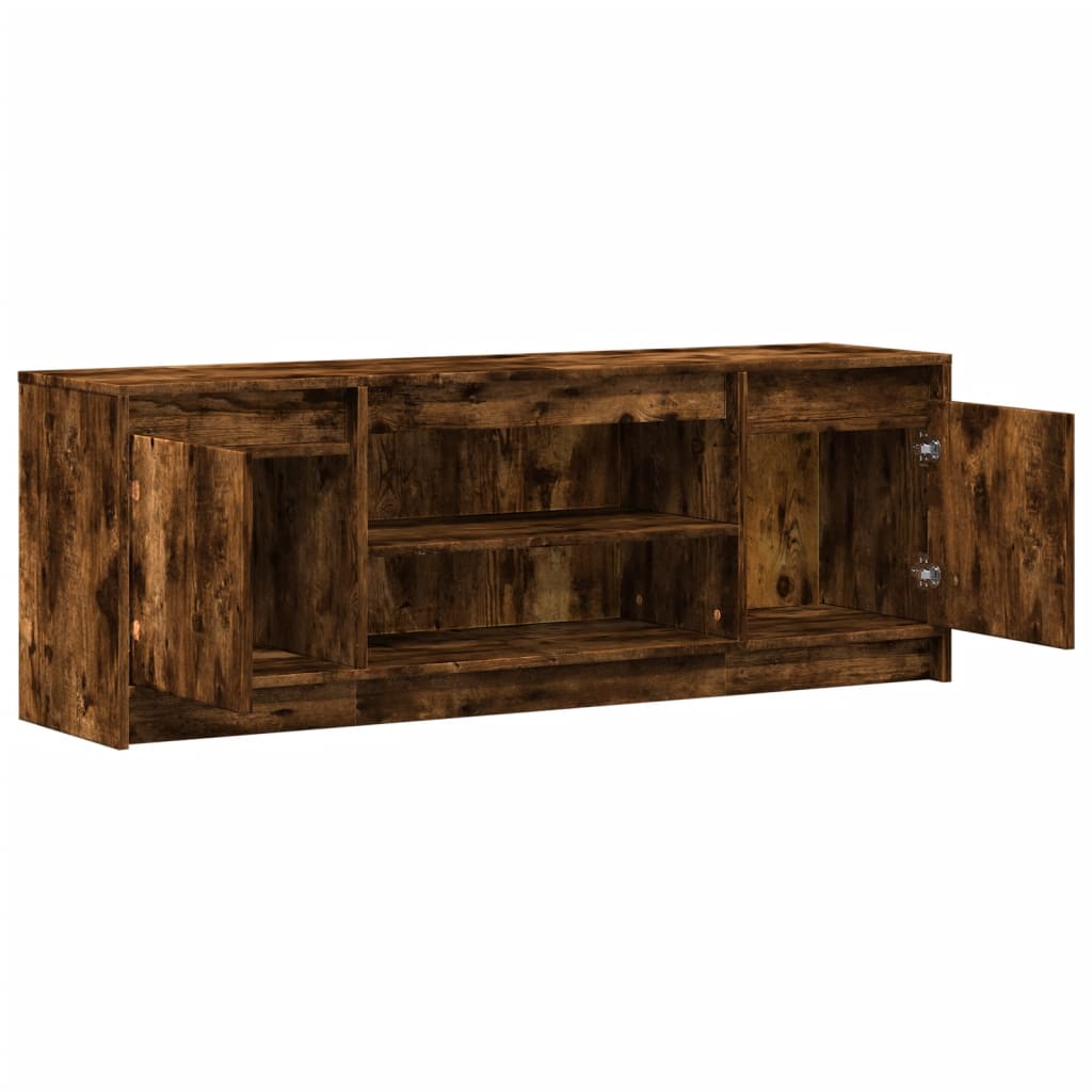TV-Møbel Røkt EikTV-benk med LED 139,5x34x50 cm