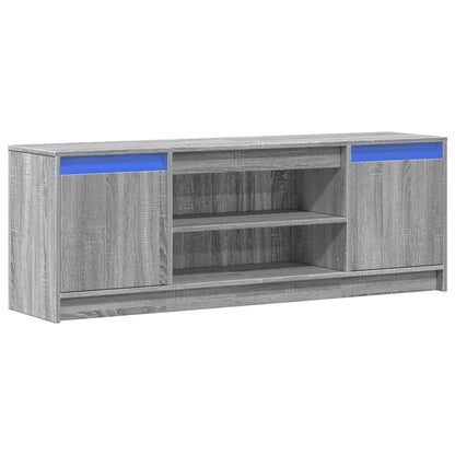 TV-Møbel Sonoma Grå TV-benk med LED 139,5x34x50 cm