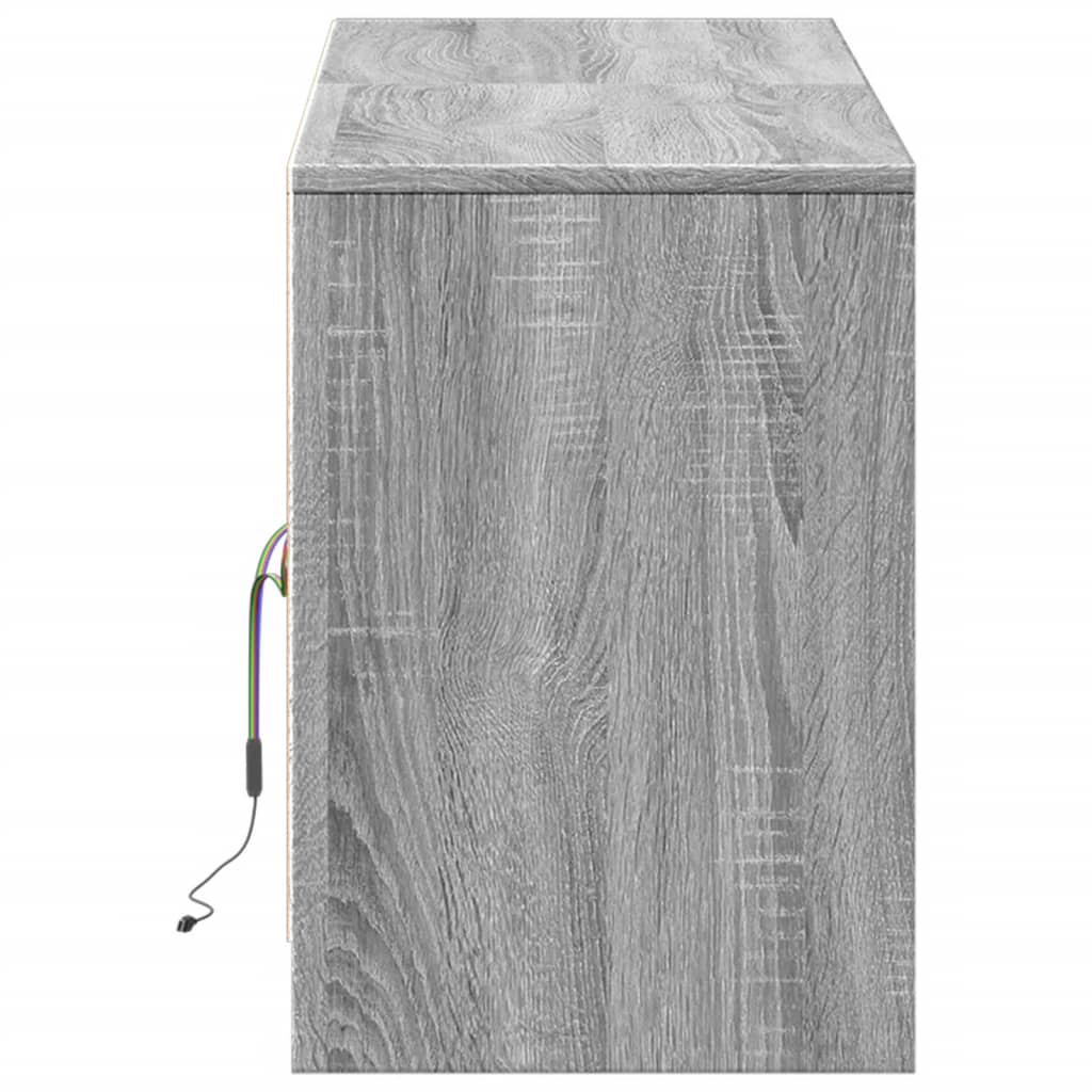 TV-Møbel Sonoma Grå TV-benk med LED 139,5x34x50 cm