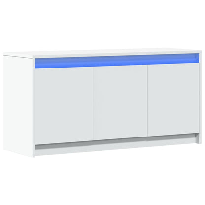 TV-Møbel Hvit TV-benk med LED 100x34x50 cm