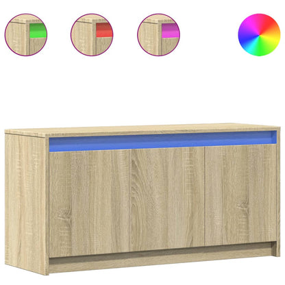 TV-Møbel Sonoma Eik TV-benk med LED 100x34x50 cm