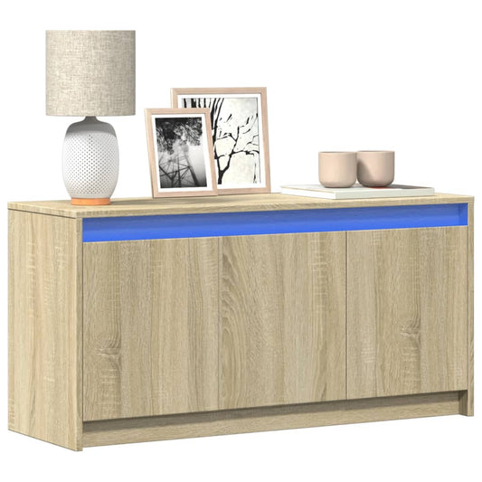 TV-Møbel Sonoma Eik TV-benk med LED 100x34x50 cm
