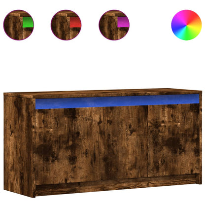 TV-Møbel Røkt Eik TV-benk med LED 100x34x50 cm
